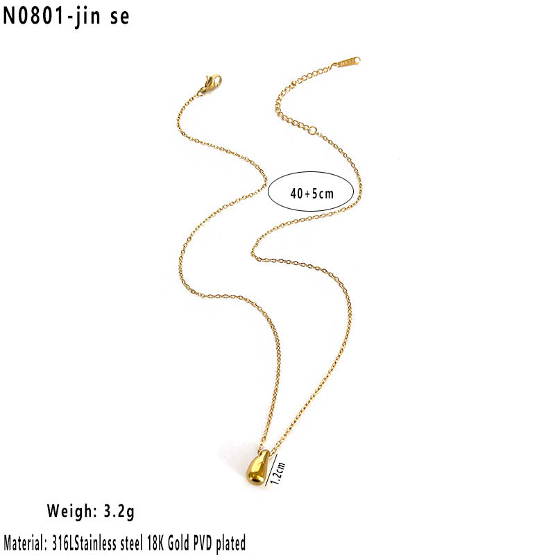 Collar Gotita de agua Acero💧