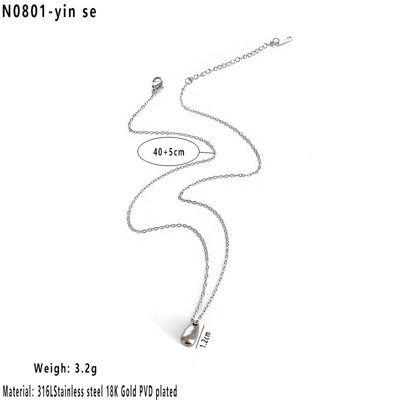 Collar Gotita de agua Acero💧